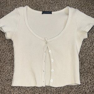 cream brandy melville top
